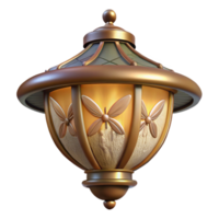 gorgeous signature Professional render, concept art style, isolated cutout of a single Art Nouveau lampshade with dragonfly motif, ultra-detailed, hyper-specific with Transparent Background png