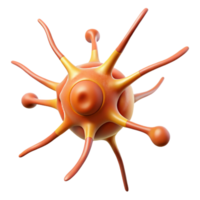sought-after modern Hyper-specific professional render, isolated cutout, single neuron cell, scientifically accurate with Transparent Background artisan png