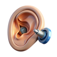 extraordinary modern Ultra-detailed, isolated cutout, biomechanical ear with integrated speaker system with Transparent Background elite png