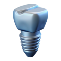 romantic picturesque Hyper-specific, photorealistic render of a single biomechanical tooth implant, isolated cutout with Transparent Background premium png