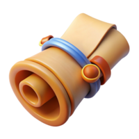 bold alluring A detailed scroll, tied with ribbon, ancient script with Transparent Background elite png