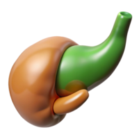 spectacular bold classic Hyper-specific, photorealistic render of a biomechanical gallbladder with optimized bile release, isolated cutout with Transparent Background sharp png