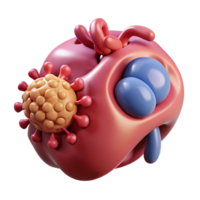stunning abstract Concept art style, professional render, biomechanical spleen with enhanced immune response, isolated cutout with Transparent Background expertly shot png