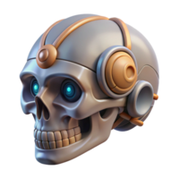 romantic extraordinary Professional render, concept art style, biomechanical cranial implant with integrated communication system, isolated cutout with Transparent Background impeccable png