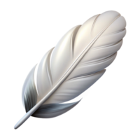 notable futuristic Isolated cutout of a single white feather, hyper-specific, photorealistic, concept art style with Transparent Background elite png