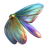 exquisite unparalleled Alien insect wing, chitinous structure, iridescent colors with Transparent Background png