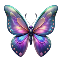 exquisite iconic Photorealistic, ultra-detailed, isolated cutout of a single, ethereal, cosmic butterfly, hyper-specific wing patterns with Transparent Background png