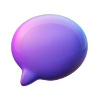 exemplary impressionist A single, stylized speech bubble icon with a gradient fill with Transparent Background original png