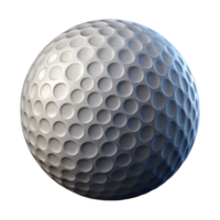 immaculate minimalist Professional render, isolated cutout, hyper-specific, single golf ball with Transparent Background exclusive png
