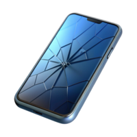 stunning harmonious artistic Smartphone, modern, cracked screen, with Transparent Background crisp png