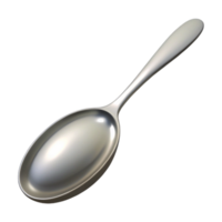 serene industrial Hyper-specific, photorealistic isolated cutout of a single polished silver spoon with Transparent Background gallery standard png