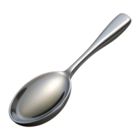 splendid bohemian Hyper-specific, photorealistic isolated cutout of a single polished silver spoon with Transparent Background top-tier png