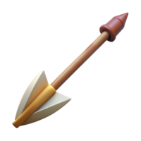 distinctive tropical Hyper-specific, professional render of a tribal arrow with fletching and a sharpened bone tip Isolated cutout with Transparent Background precision png
