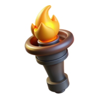 glorious whimsical contemporary Hyper-specific, isolated cutout Photorealistic render Single Hecate's Torch, flickering flame, smoky with Transparent Background refined png