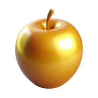 glorious dynamic modern Hyper-specific, photorealistic, isolated cutout of a single golden apple of Hesperides, glowing softly with Transparent Background studio quality png