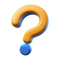 glorious whimsical surreal A single, stylized question mark icon with Transparent Background high resolution png