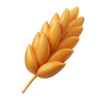 coveted contemporary Hyper-specific concept art render of a single grain of wheat with Transparent Background perfect clarity png