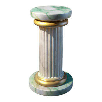 bellissima dinamico urbano iperspecifico, professionale rendere di un' separare, marmo colonna con trasparente sfondo autentico png