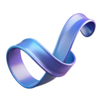 dynamic impressive Concept art style, isolated cutout of a single, abstract, flowing ribbon of light with Transparent Background high quality png