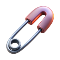 elegant ethereal surreal Hyper-specific, concept art style render of a single metal safety pin, isolated cutout with Transparent Background perfect clarity png