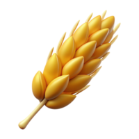 gorgeous baroque Hyper-specific, isolated cutout Photorealistic render Single Demeter's Wheat Sheaf, golden, ripe grains with Transparent Background flawless png