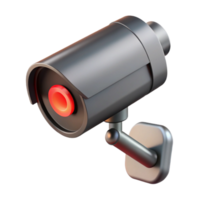 gorgeous harmonious futuristic A security camera with blinking red light with Transparent Background impeccable png