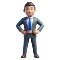 calm wonderful Serious businessman, power pose, with Transparent Background gallery standard png