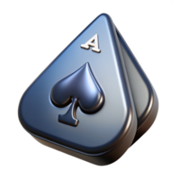 extraordinary unparalleled Ultra-detailed, photorealistic isolated cutout of a single playing card Ace of Spades with Transparent Background png