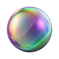 exemplary artistic Hyper-specific, professional render of an isolated cutout of a single, levitating, iridescent soap bubble with Transparent Background fine detail png