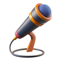extraordinary unparalleled Microphone with stand and XLR cable with Transparent Background png