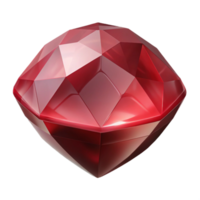 enchanting retro Hyper-specific, professional render of a single, levitating ruby gemstone, photorealistic, isolated cutout with Transparent Background precision png