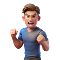 distinguished rustic Angry man clenching his fist with Transparent Background top-tier png
