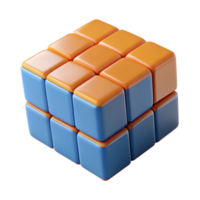 glorioso tropical fotorrealista, ultra-detalhado, hiperespecífico profissional render do uma solteiro, isolado, levitando rubik's cubo resolução intermediária, isolado Cortar fora com transparente fundo sem falhas png