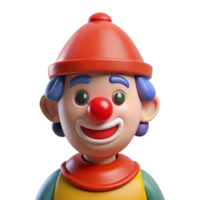 incantevole eccezionale clown con rosso naso con trasparente sfondo png