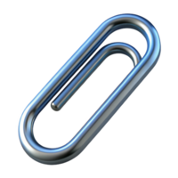 dreamy enchanting Hyper-specific professional render of a single steel paperclip Isolated cutout with Transparent Background handcrafted png