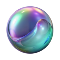 elegant elegant Professional render of a single photorealistic ultra-detailed isolated cutout of a floating soap bubble with iridescent swirls with Transparent Background 8K png