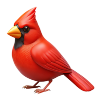 calm vibrant A perched red cardinal bird with crest raised with Transparent Background gallery standard png
