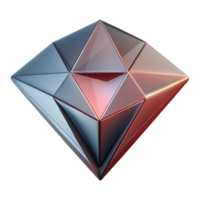 glorious intense minimalist An abstract, geometric shape resembling a cut diamond with Transparent Background genuine png