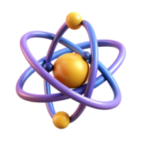 enchanting unparalleled A stylized, abstract representation of the atom with Transparent Background png