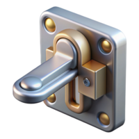 beautiful energetic baroque Professional render of a hyper-specific, isolated, Tudor style window latch with Transparent Background high quality png