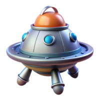 dreamy fascinating Concept art style, hyper-specific, professional render, isolated cutout of a single, futuristic space probe with Transparent Background ultra HD png