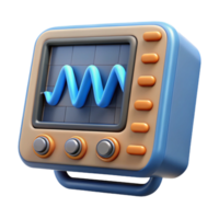 exemplary modern An oscilloscope, displaying a waveform with Transparent Background original png