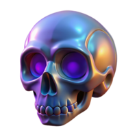 fascinating creative Photorealistic, professional render, isolated cutout of a single, ultra-detailed, hyper-specific cosmic skull with glowing eyes with Transparent Background crisp png