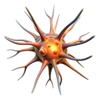 splendid rustic Isolated cutout, concept art style, single, hyper-detailed neuron, synapses firing, professional render with Transparent Background artisan png