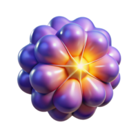 glorious energetic mid-century Isolated cutout, photorealistic, ultra-detailed render of a single, pulsating, quasar emitting powerful radiation with Transparent Background high quality png