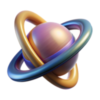 dazzling avant-garde Hyper-specific, professional render of a single, abstract, planetary ring, ultra-detailed, isolated cutout with Transparent Background top-tier png