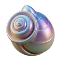signature victorian Concept art style, isolated cutout of a single, polished seashell with spiral pattern and iridescent sheen with Transparent Background top-tier png