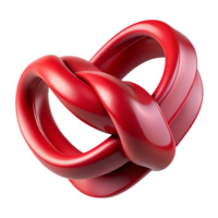 striking passionate modern Ultra-detailed, isolated cutout of a single, abstract, flowing ribbon, crimson red, with complex folds and twists with Transparent Background genuine png