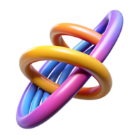 breathtaking inspired A DNA double helix, rotating, vibrant colors with Transparent Background png