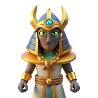 enchanting tranquil traditional Osiris, Egyptian god of the underworld, isolated, with Transparent Background authentic png